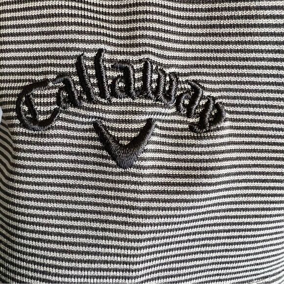 Callaway Opti-Dri Geometric Pattern Button Up Short Sleeve Golf Polo Shirt Sz S - Picture 8 of 9